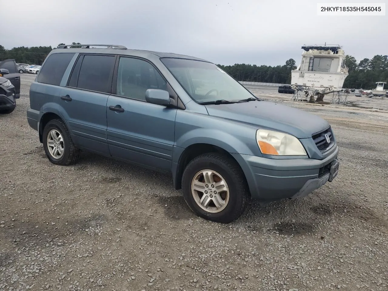 2005 Honda Pilot Exl VIN: 2HKYF18535H545045 Lot: 76485364