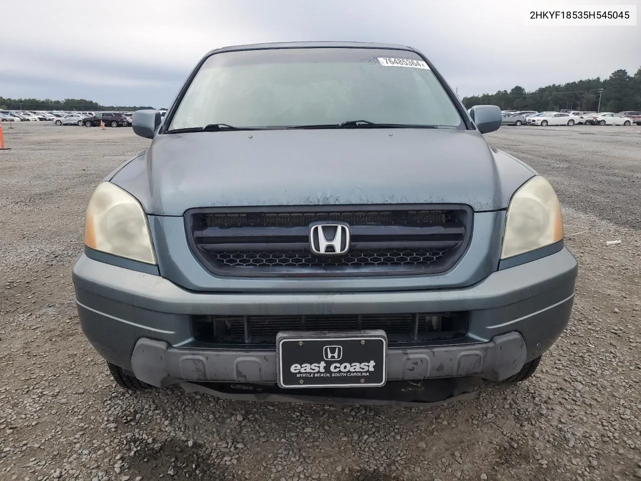 2005 Honda Pilot Exl VIN: 2HKYF18535H545045 Lot: 76485364