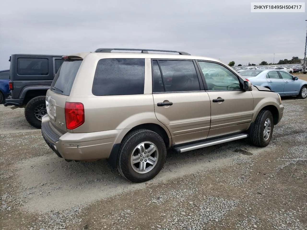 2005 Honda Pilot Ex VIN: 2HKYF18495H504717 Lot: 76511544