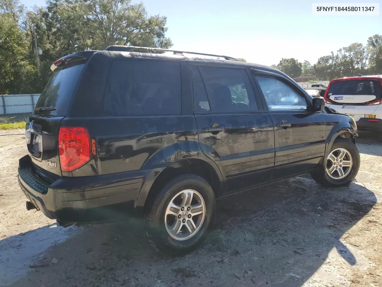 2005 Honda Pilot Ex VIN: 5FNYF18445B011347 Lot: 76557534