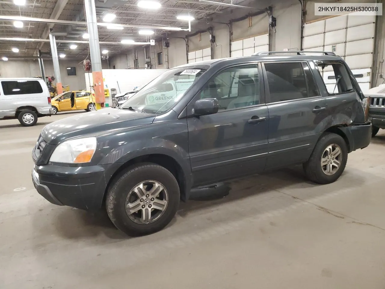 2005 Honda Pilot Ex VIN: 2HKYF18425H530088 Lot: 76830604