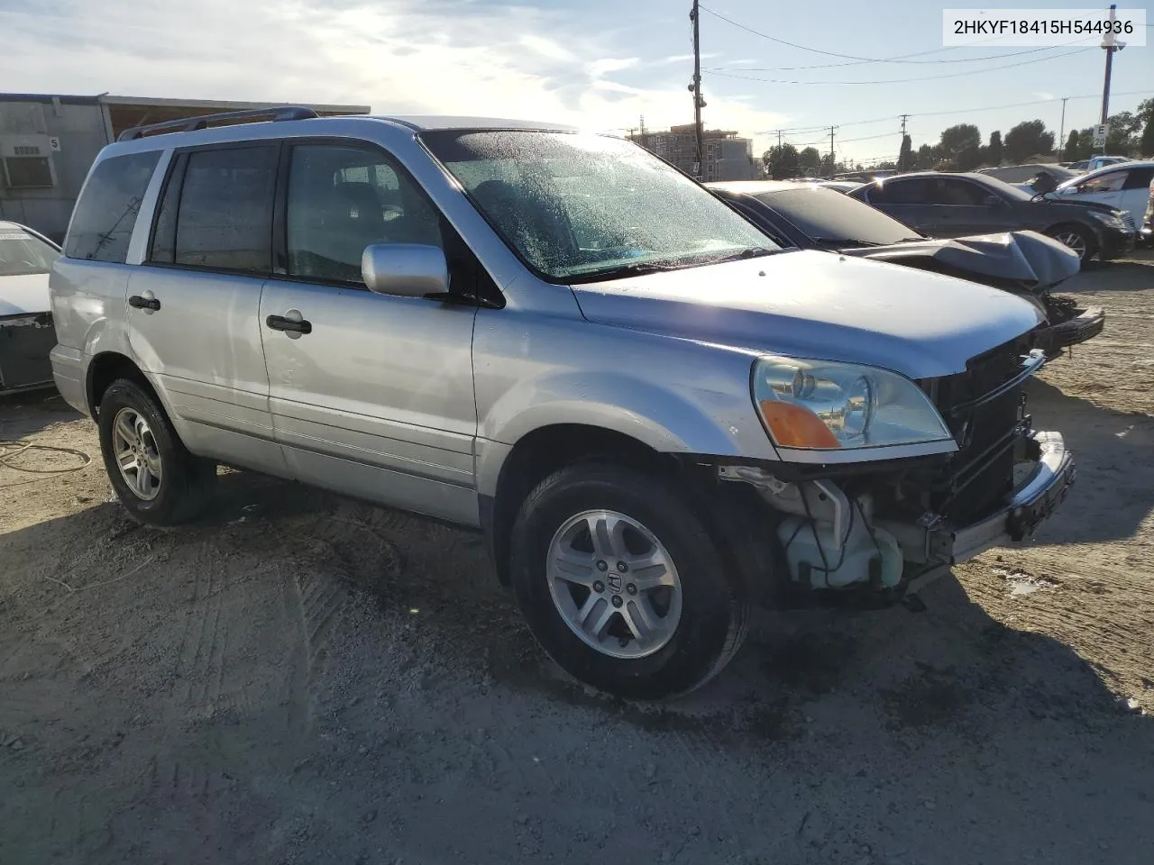 2005 Honda Pilot Ex VIN: 2HKYF18415H544936 Lot: 77083984