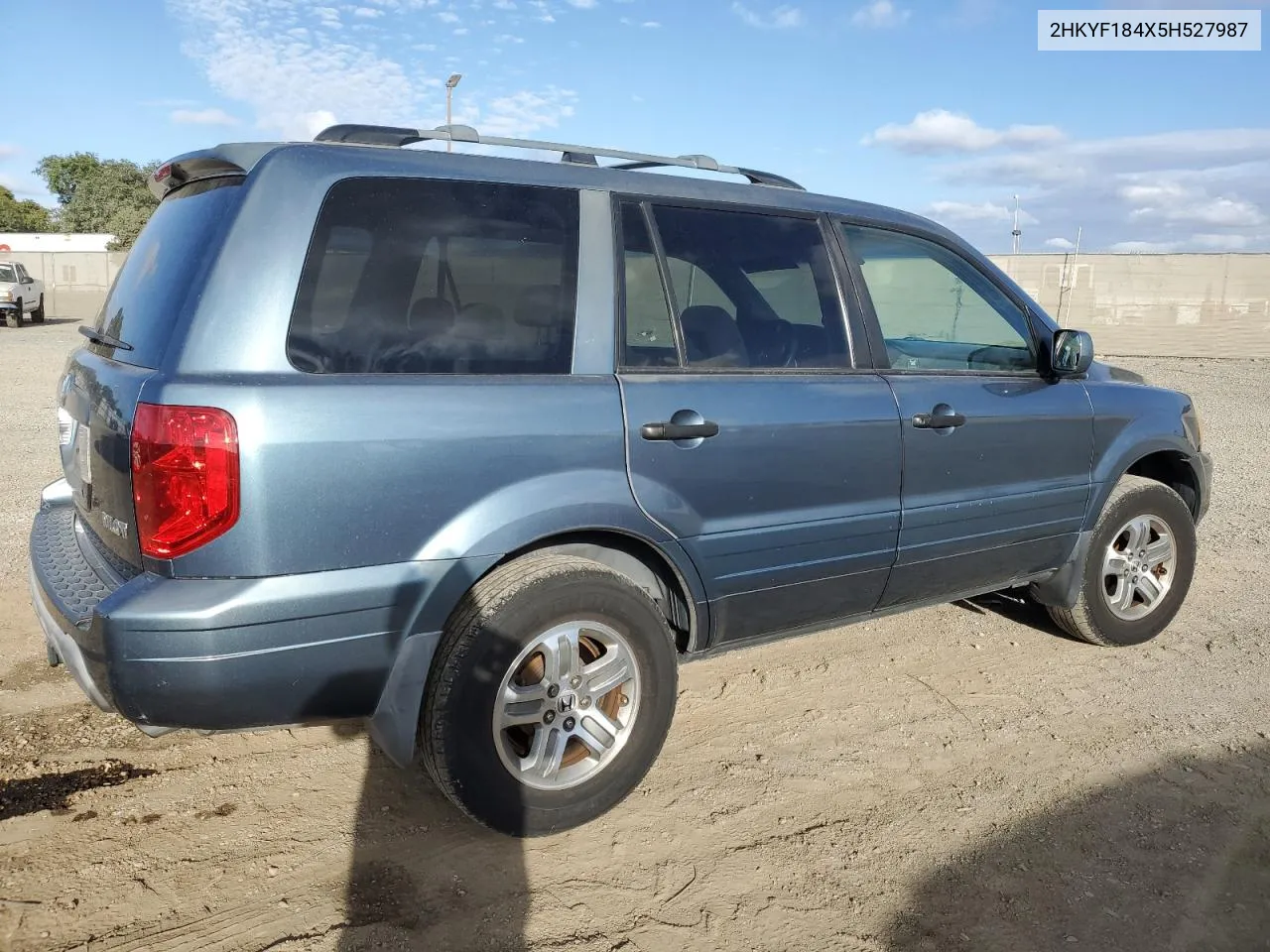 2005 Honda Pilot Ex VIN: 2HKYF184X5H527987 Lot: 77321234