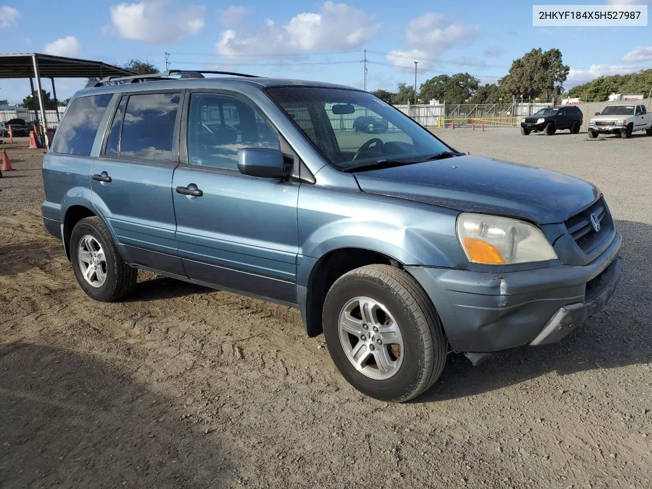 2005 Honda Pilot Ex VIN: 2HKYF184X5H527987 Lot: 77321234