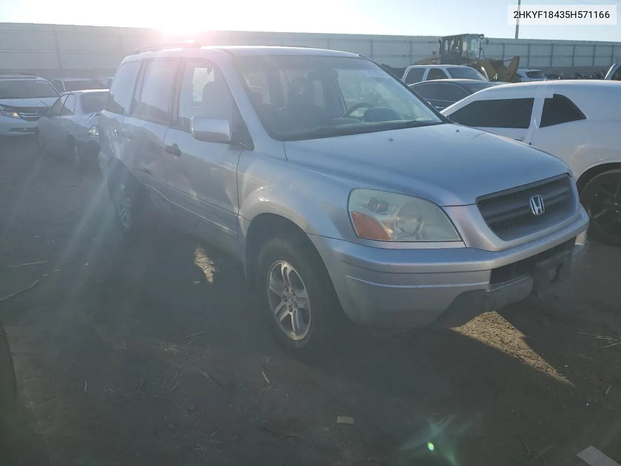 2005 Honda Pilot Ex VIN: 2HKYF18435H571166 Lot: 77813594