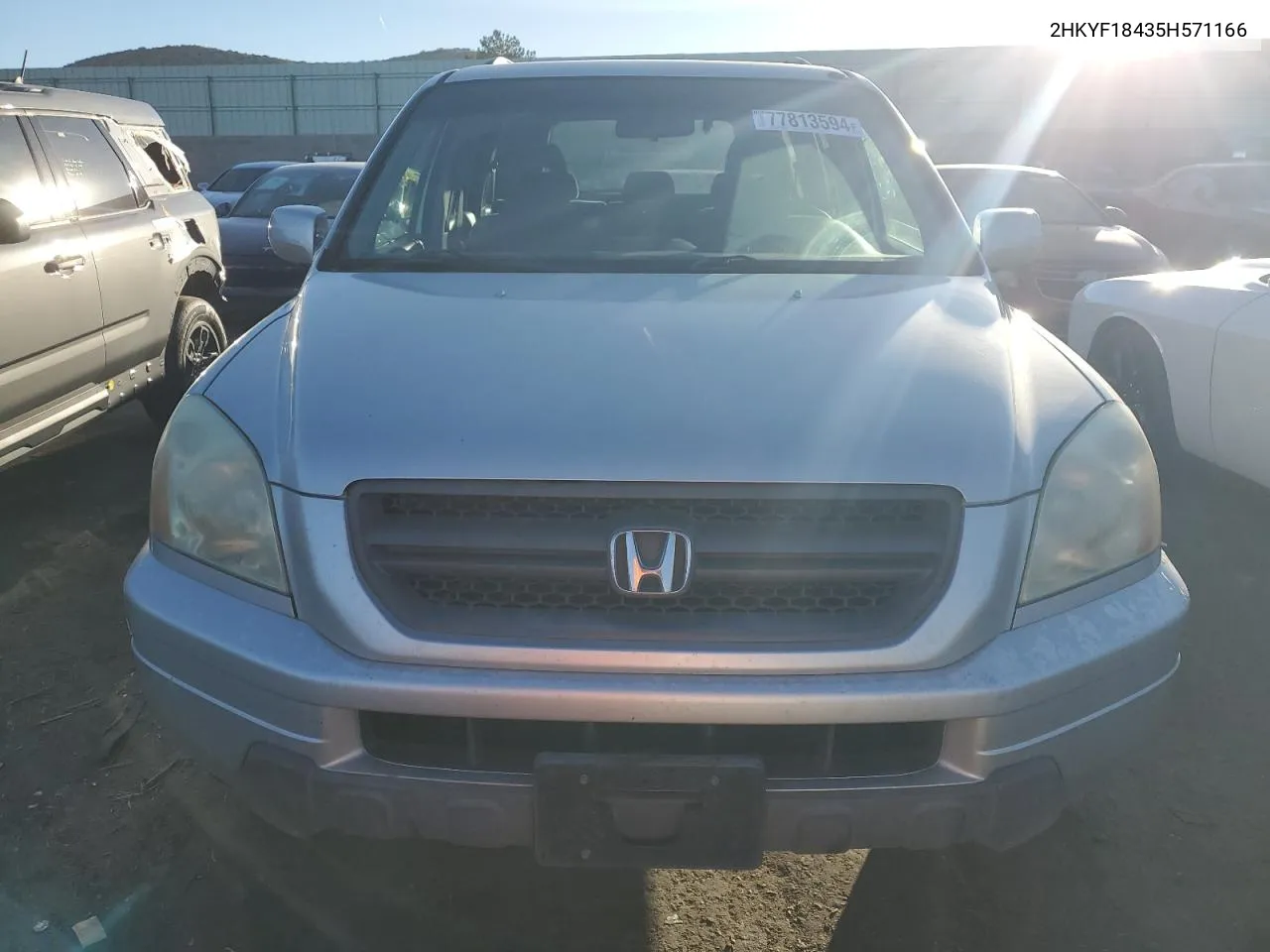 2005 Honda Pilot Ex VIN: 2HKYF18435H571166 Lot: 77813594