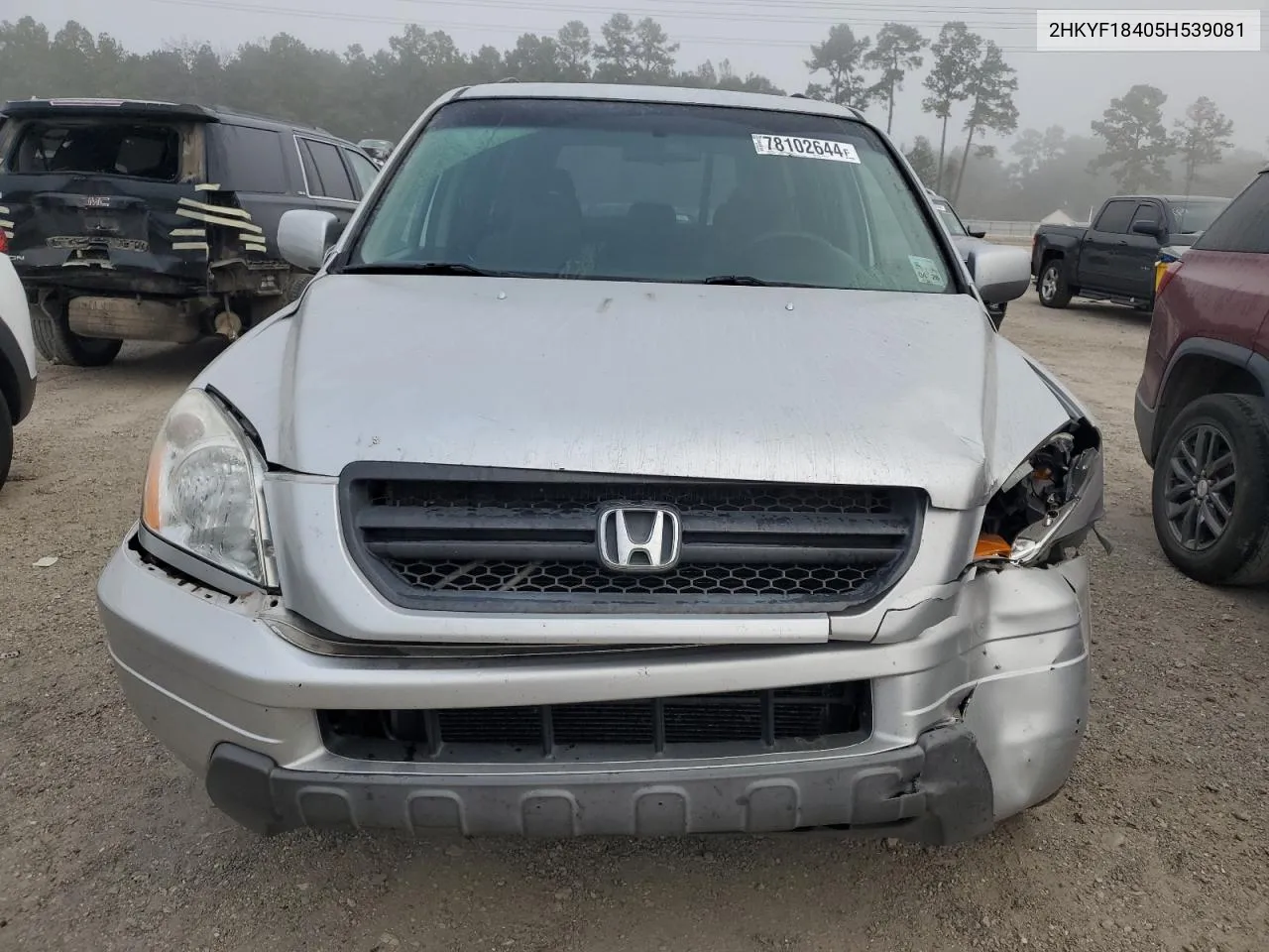 2005 Honda Pilot Ex VIN: 2HKYF18405H539081 Lot: 78102644