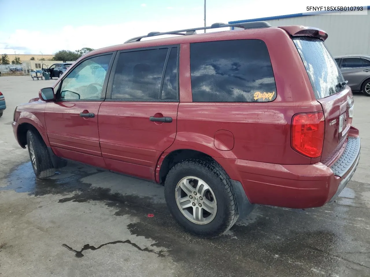 2005 Honda Pilot Exl VIN: 5FNYF185X5B010793 Lot: 78257194