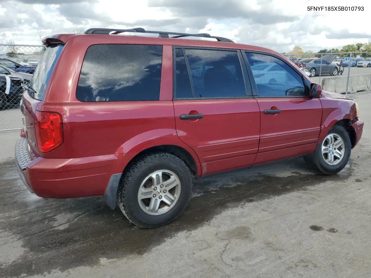 2005 Honda Pilot Exl VIN: 5FNYF185X5B010793 Lot: 78257194