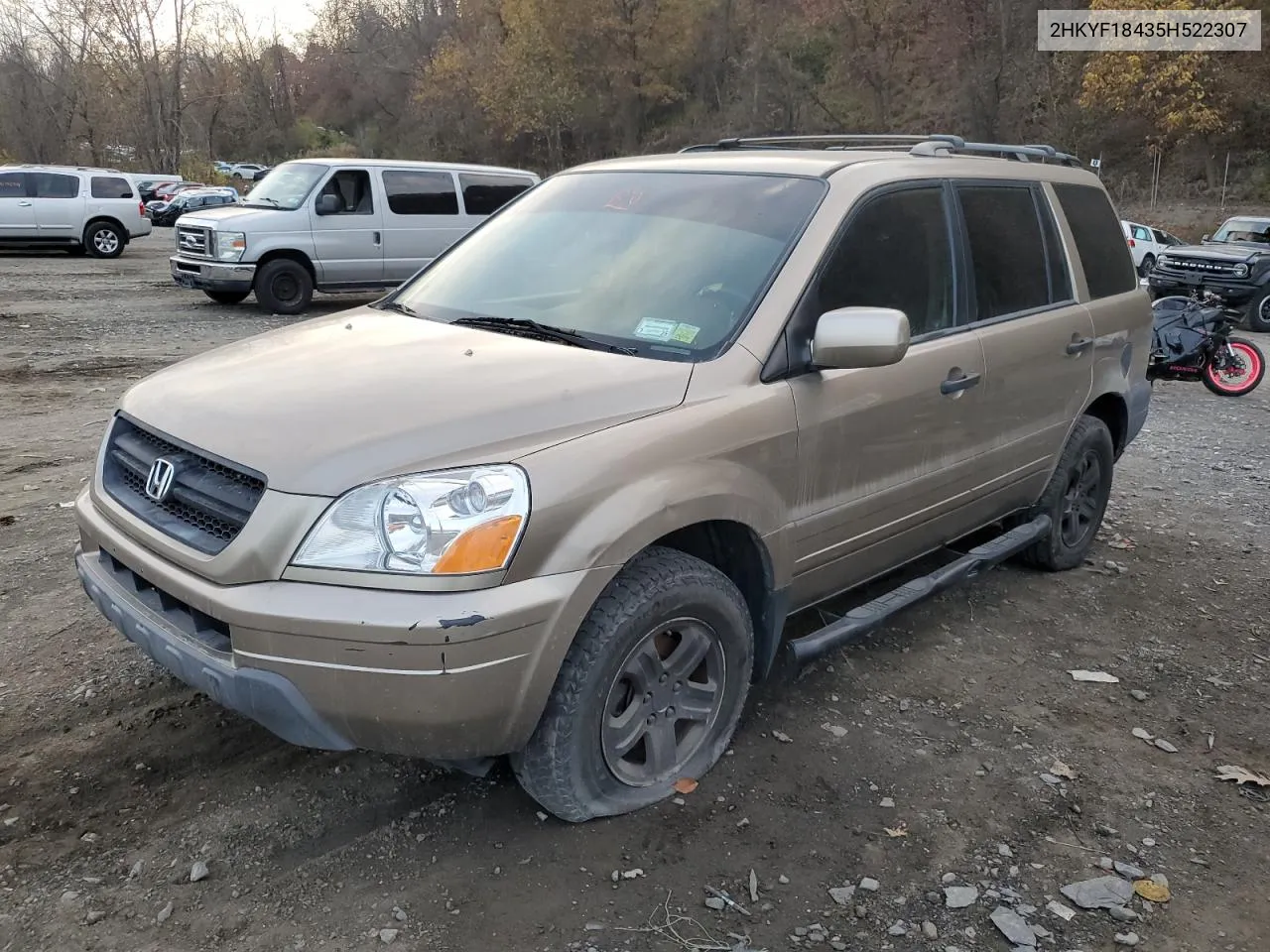 2005 Honda Pilot Ex VIN: 2HKYF18435H522307 Lot: 78358514