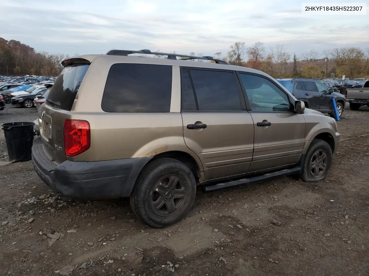 2005 Honda Pilot Ex VIN: 2HKYF18435H522307 Lot: 78358514