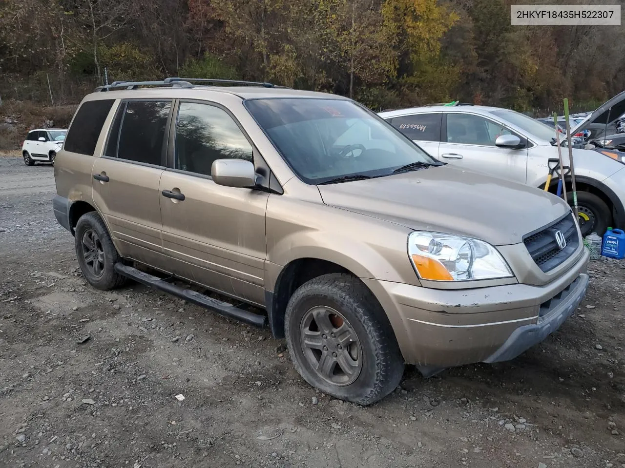 2005 Honda Pilot Ex VIN: 2HKYF18435H522307 Lot: 78358514