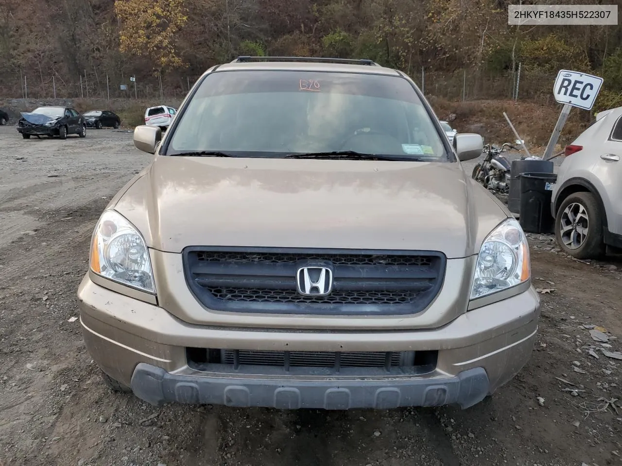 2005 Honda Pilot Ex VIN: 2HKYF18435H522307 Lot: 78358514