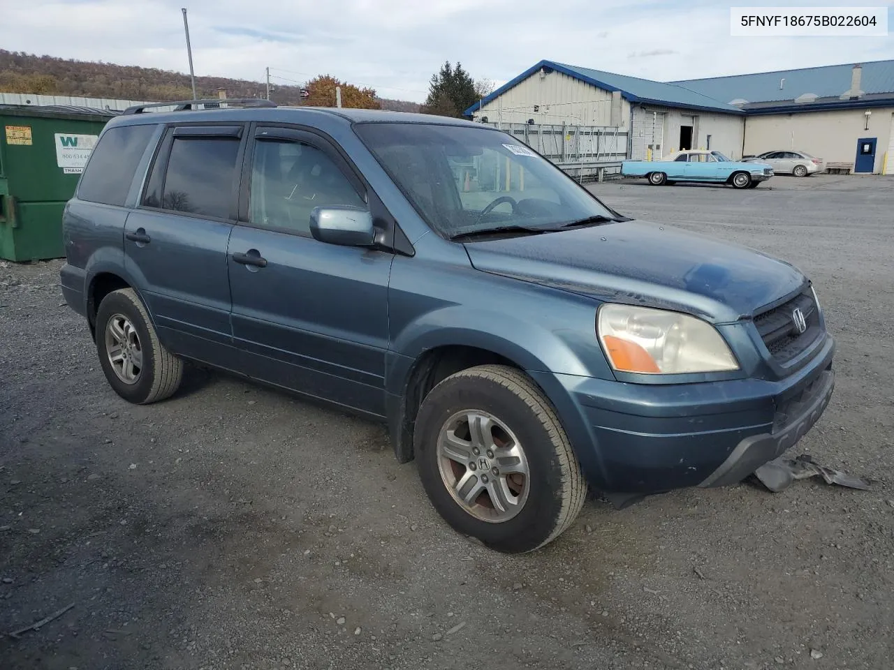 2005 Honda Pilot Exl VIN: 5FNYF18675B022604 Lot: 78375084