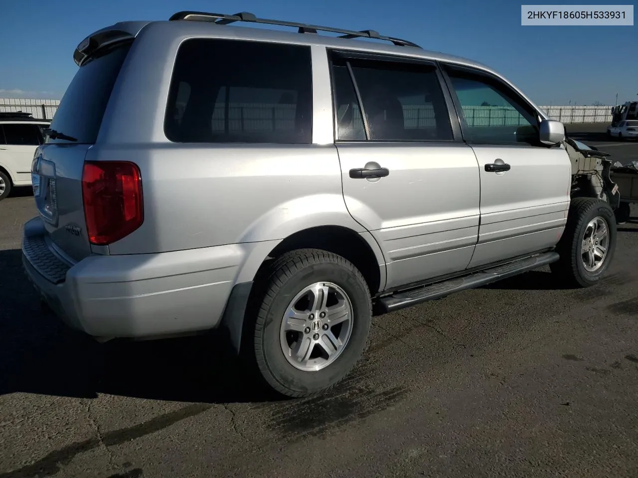 2005 Honda Pilot Exl VIN: 2HKYF18605H533931 Lot: 78536274