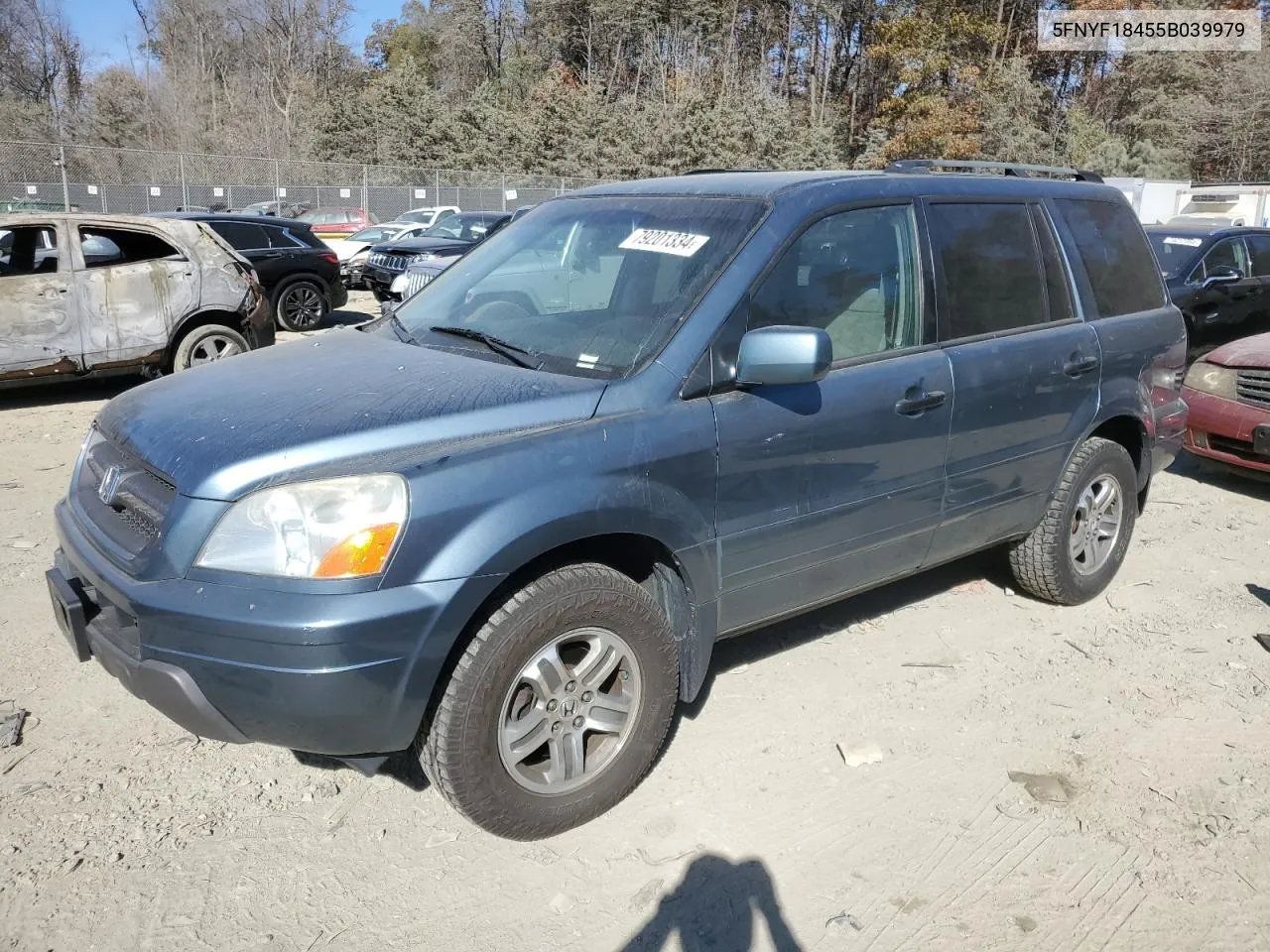 2005 Honda Pilot Ex VIN: 5FNYF18455B039979 Lot: 79201334