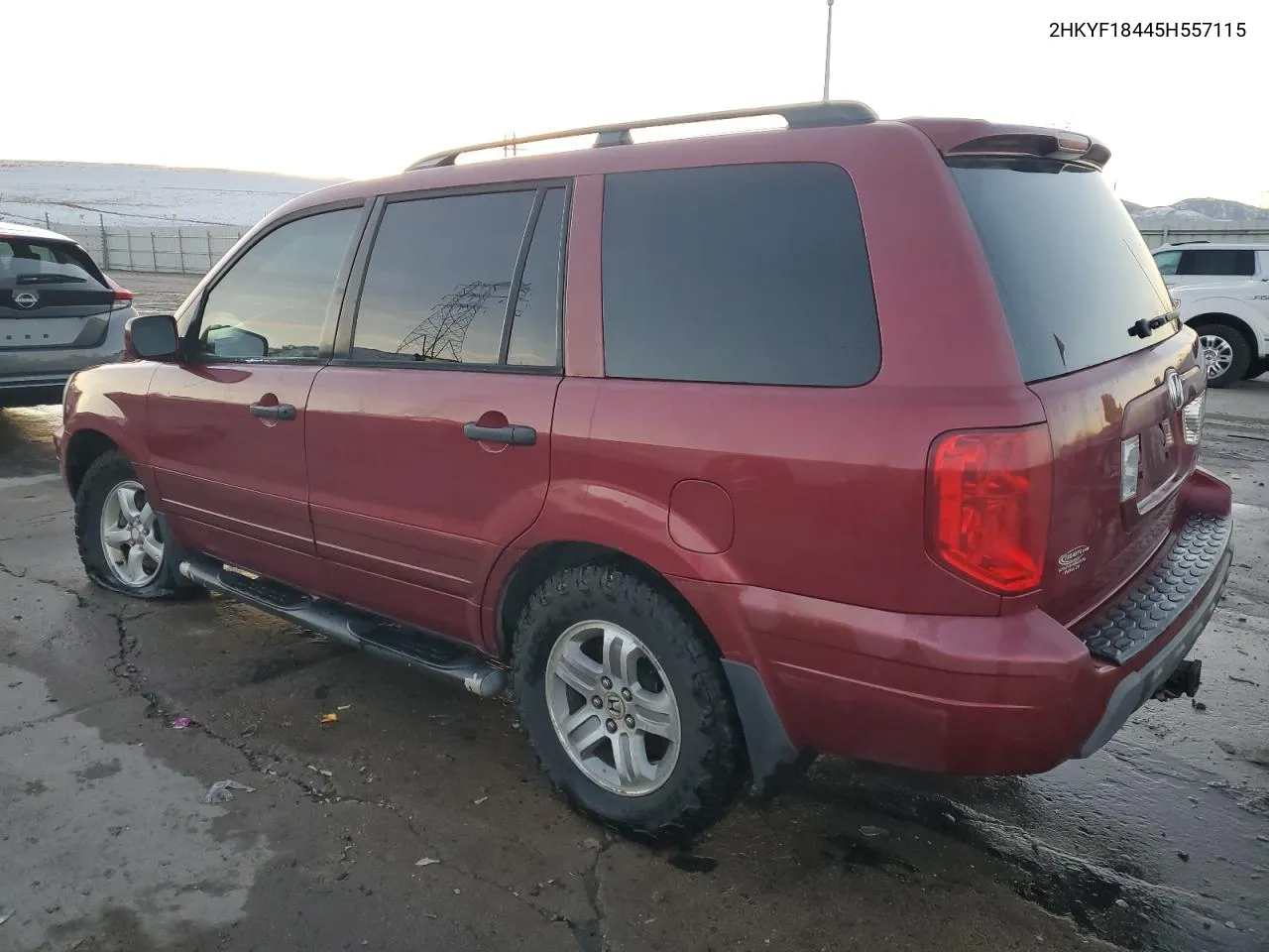 2005 Honda Pilot Ex VIN: 2HKYF18445H557115 Lot: 79759424