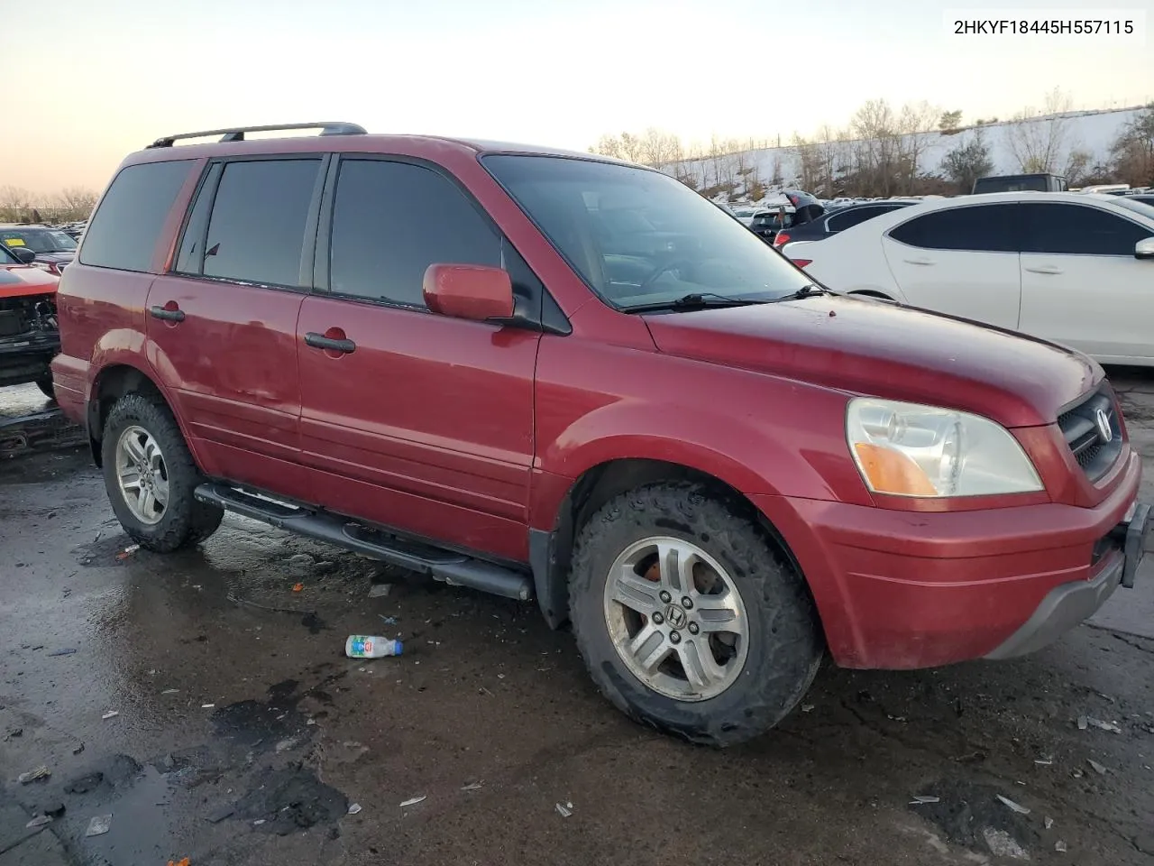 2005 Honda Pilot Ex VIN: 2HKYF18445H557115 Lot: 79759424