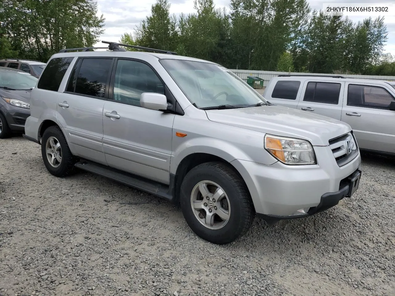 2006 Honda Pilot Ex VIN: 2HKYF186X6H513302 Lot: 59656354