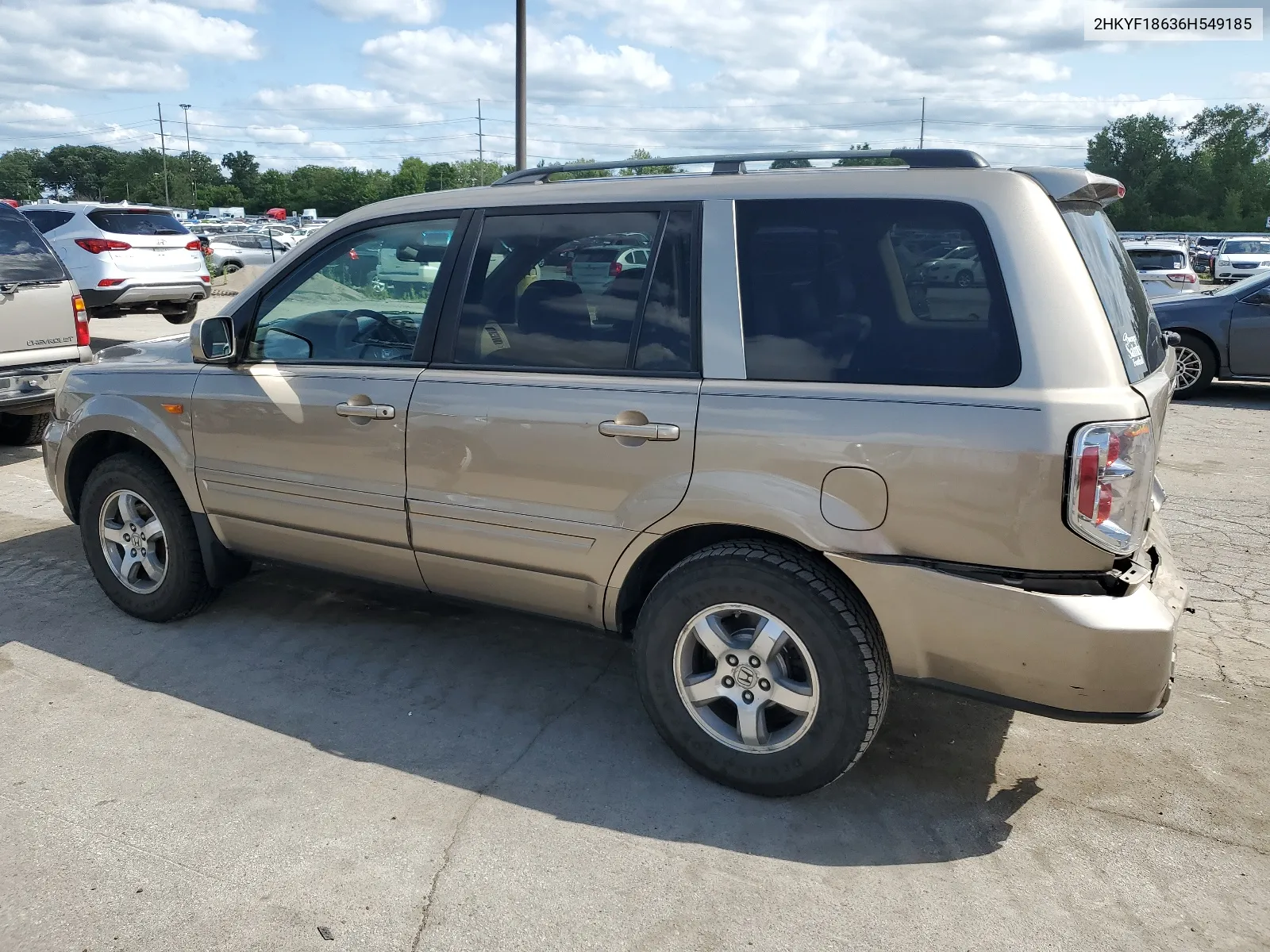 2006 Honda Pilot Ex VIN: 2HKYF18636H549185 Lot: 63633884