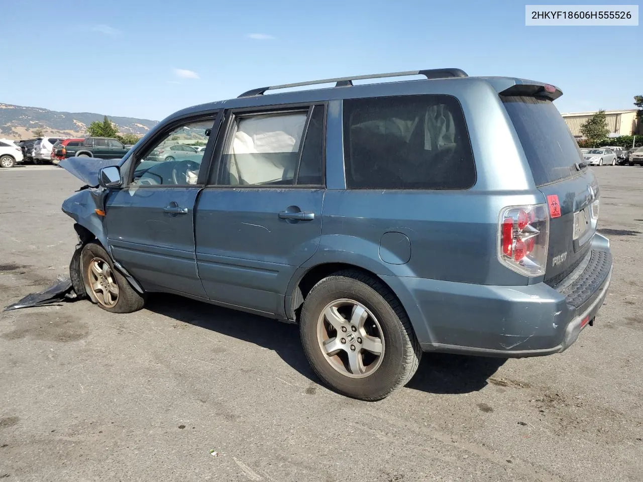 2006 Honda Pilot Ex VIN: 2HKYF18606H555526 Lot: 64481144