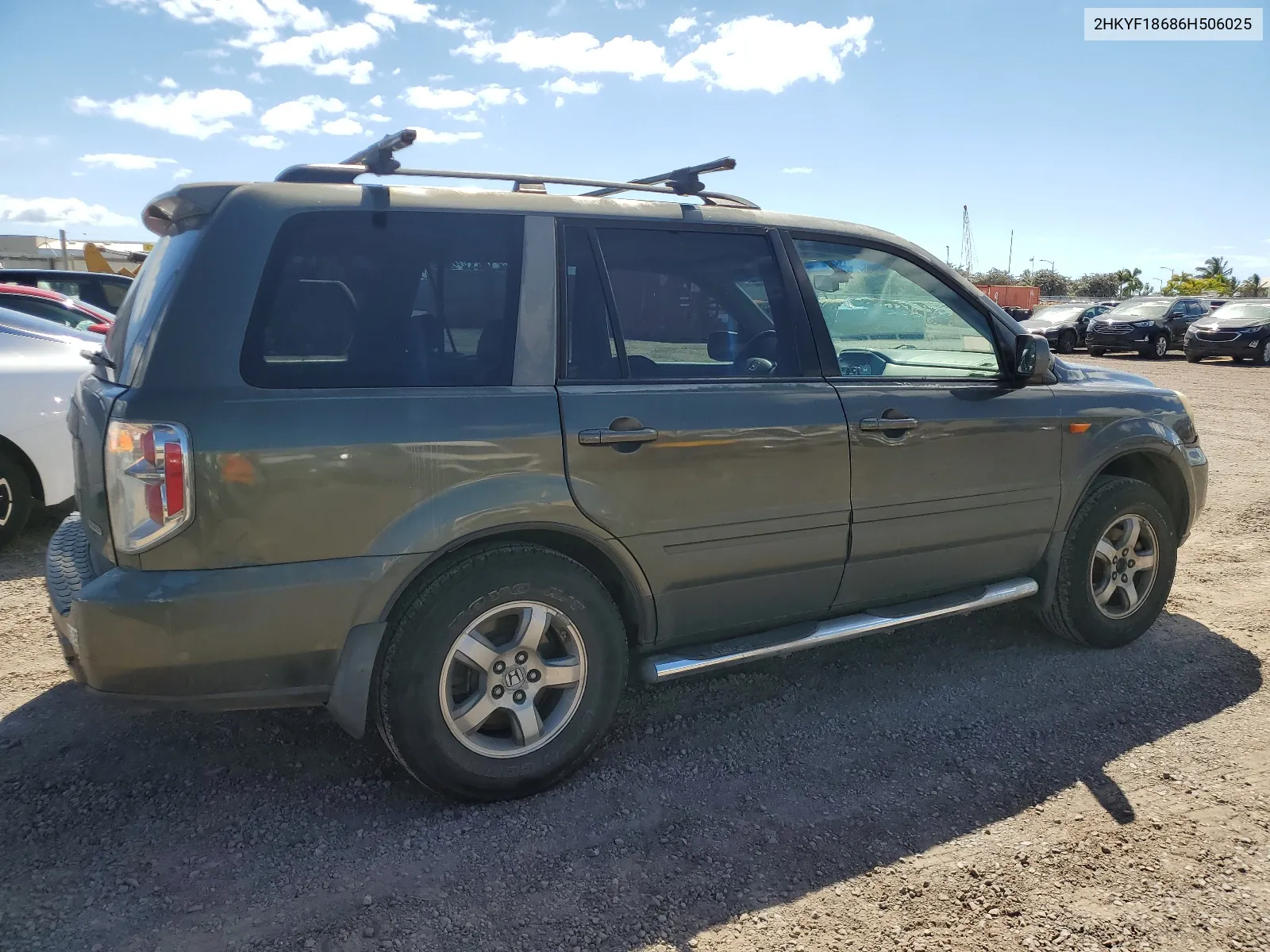 2006 Honda Pilot Ex VIN: 2HKYF18686H506025 Lot: 66004654