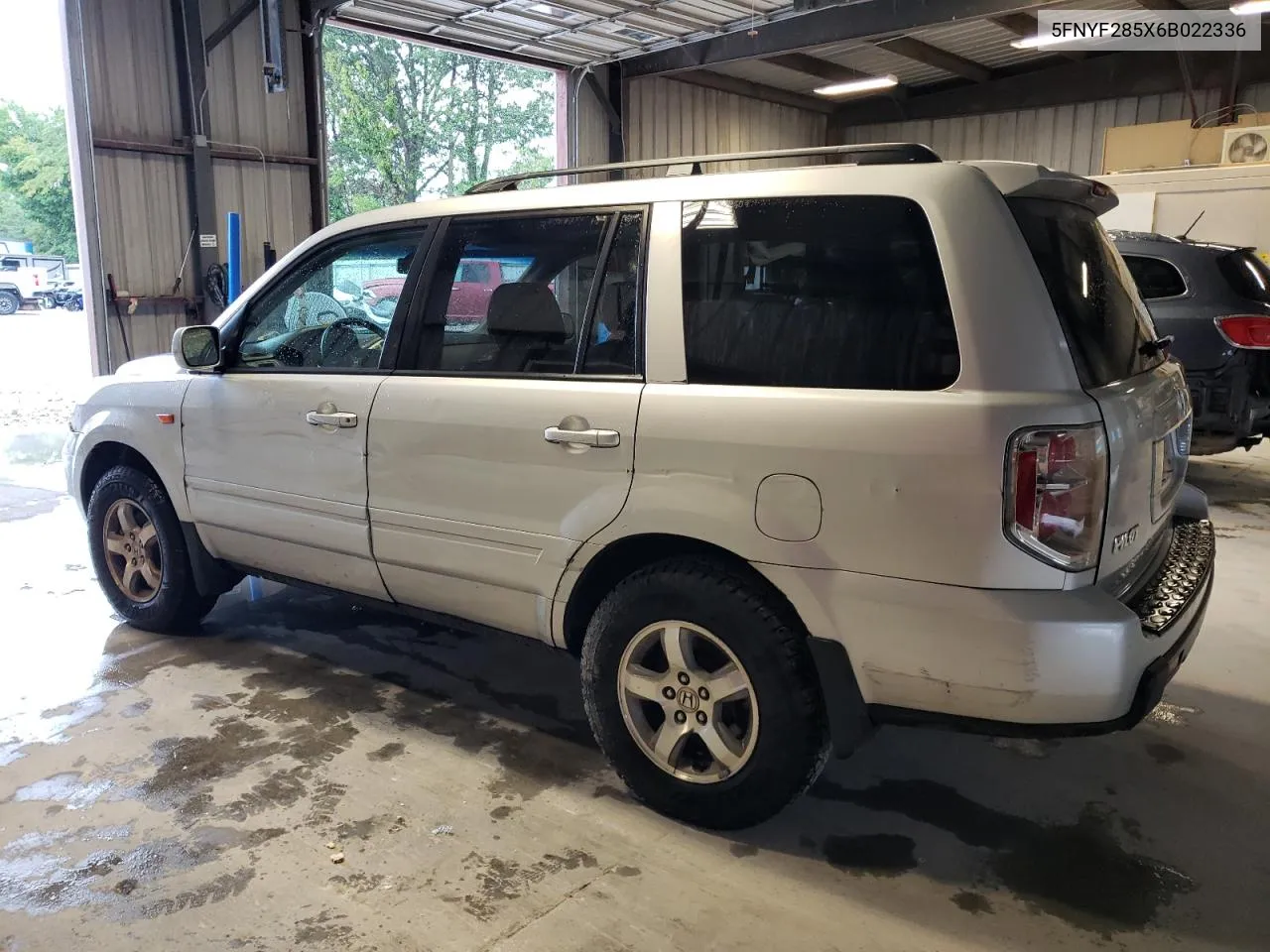 2006 Honda Pilot Ex VIN: 5FNYF285X6B022336 Lot: 66299104