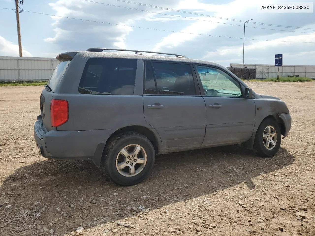 2006 Honda Pilot Ex VIN: 2HKYF18436H508330 Lot: 66313194