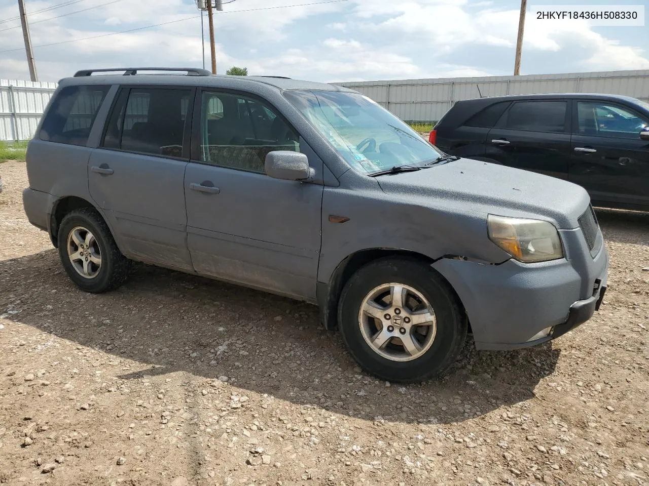 2006 Honda Pilot Ex VIN: 2HKYF18436H508330 Lot: 66313194