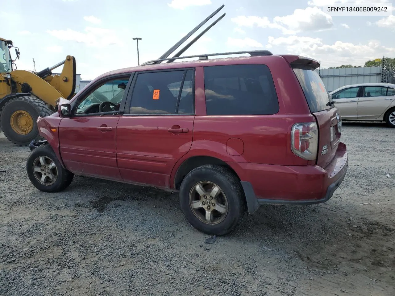 2006 Honda Pilot Ex VIN: 5FNYF18406B009242 Lot: 67539134