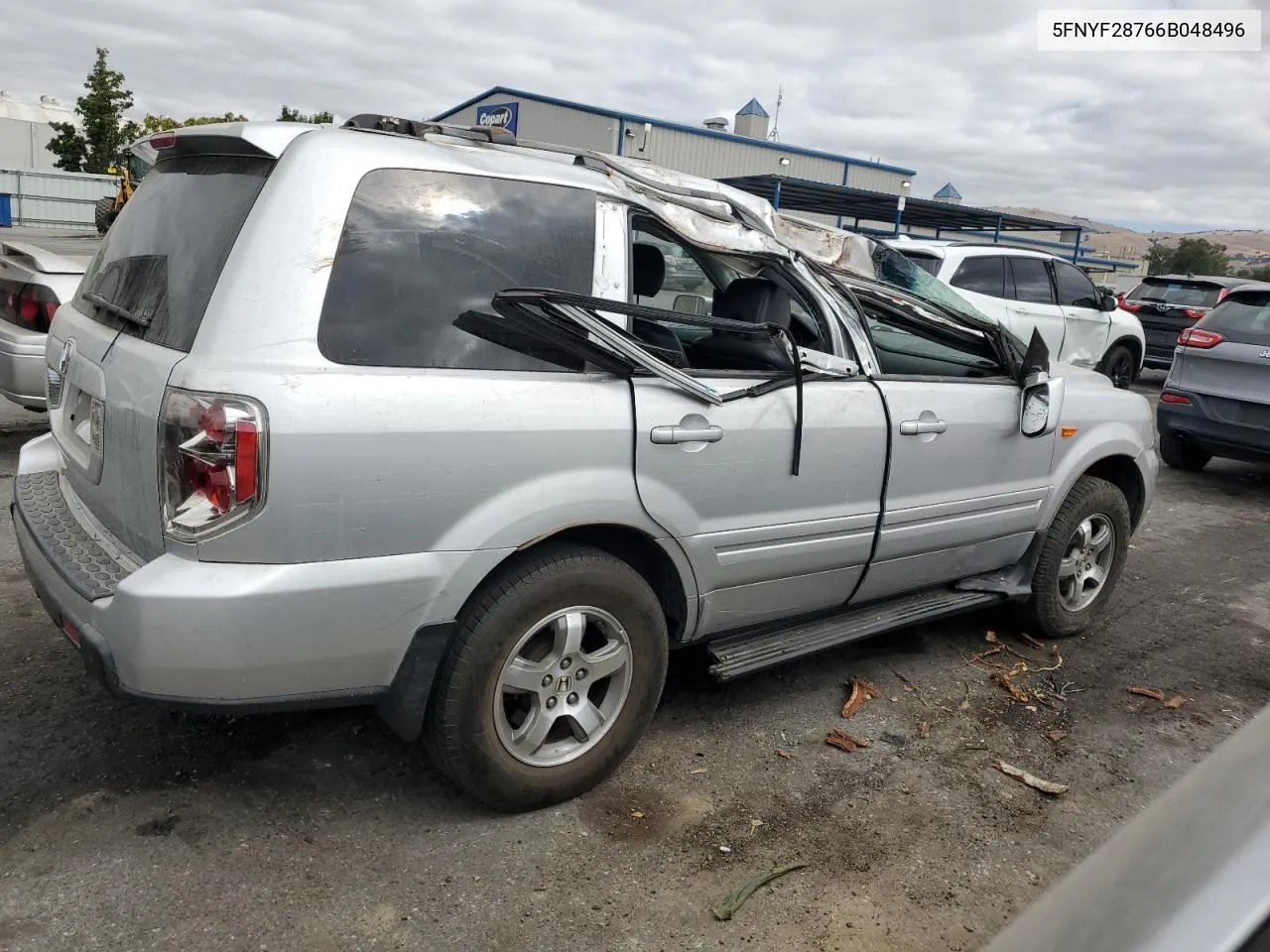 2006 Honda Pilot Ex VIN: 5FNYF28766B048496 Lot: 67803044