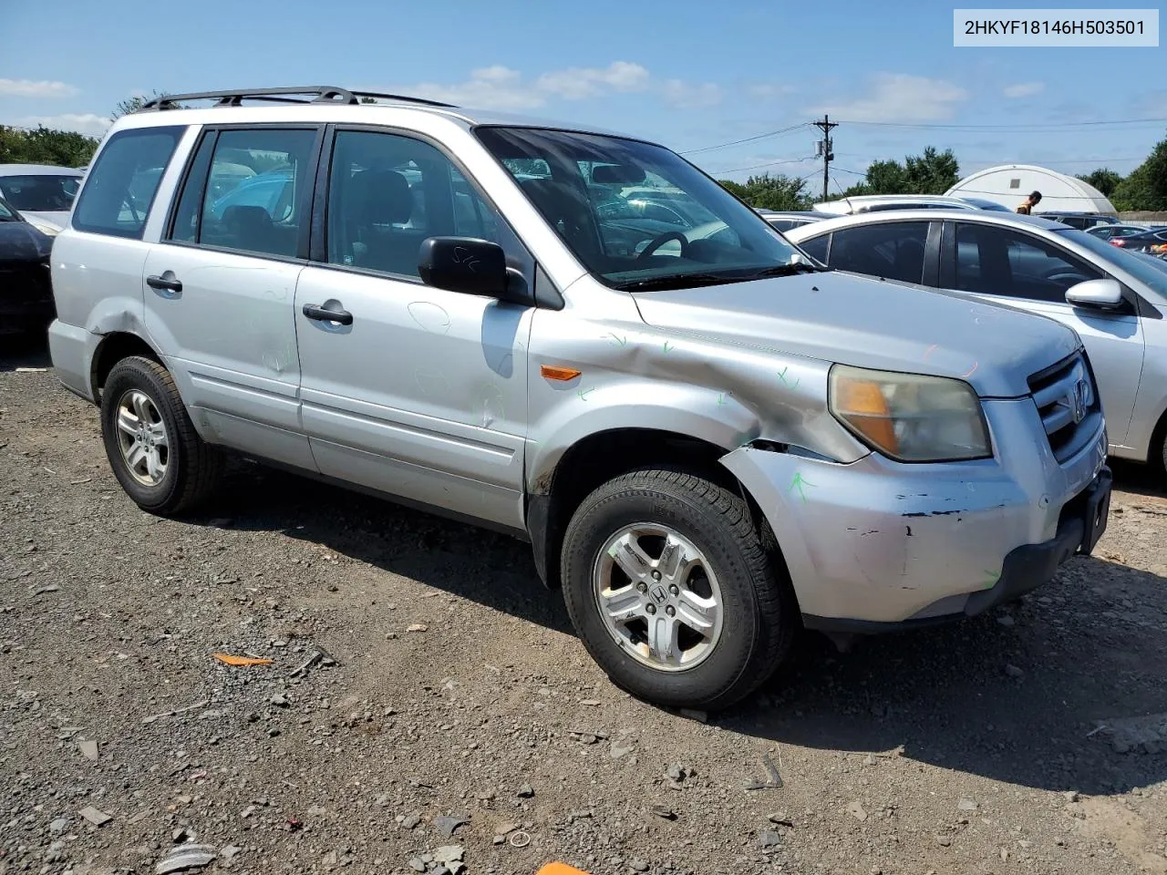 2HKYF18146H503501 2006 Honda Pilot Lx