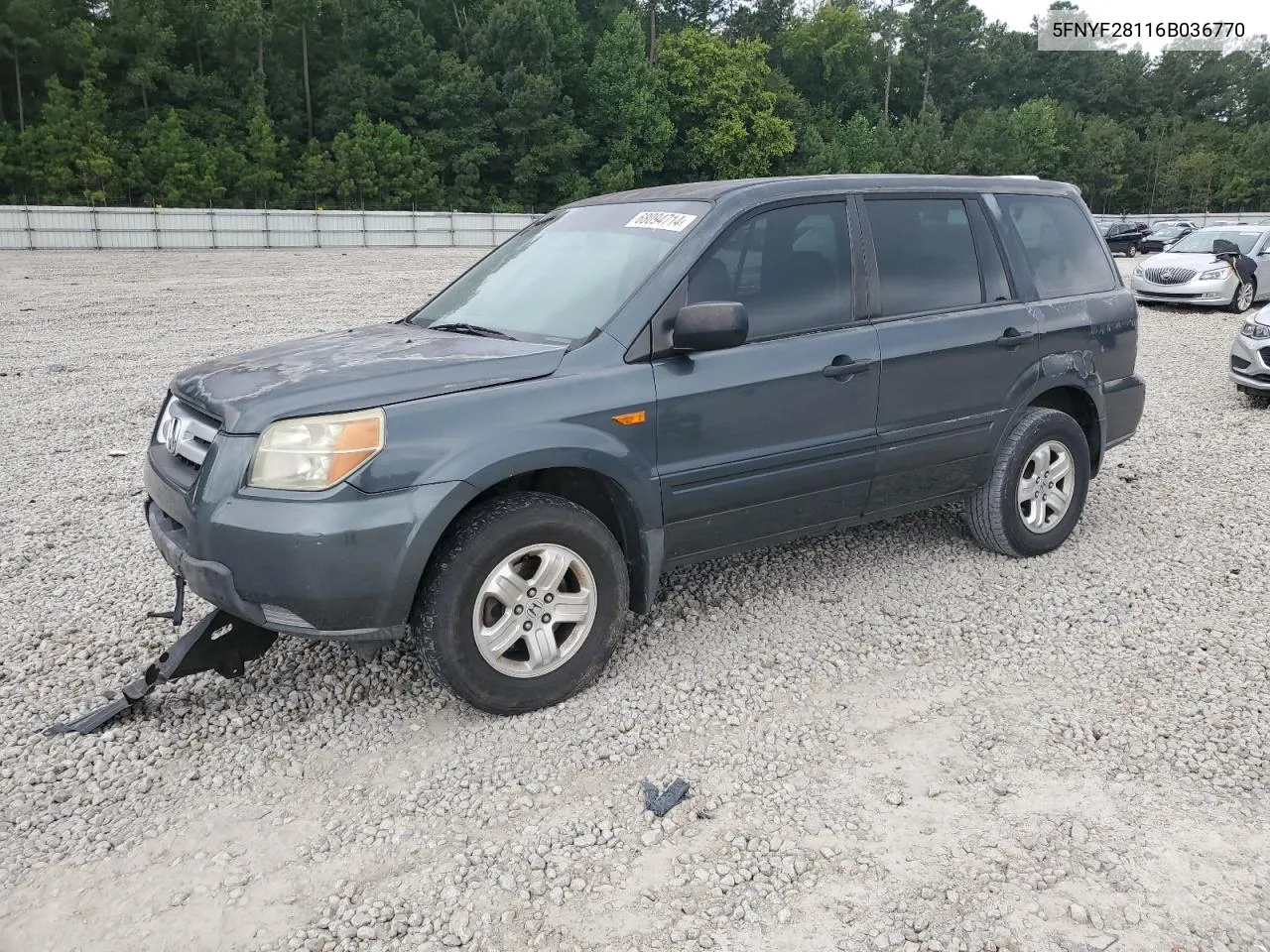 2006 Honda Pilot Lx VIN: 5FNYF28116B036770 Lot: 68094714