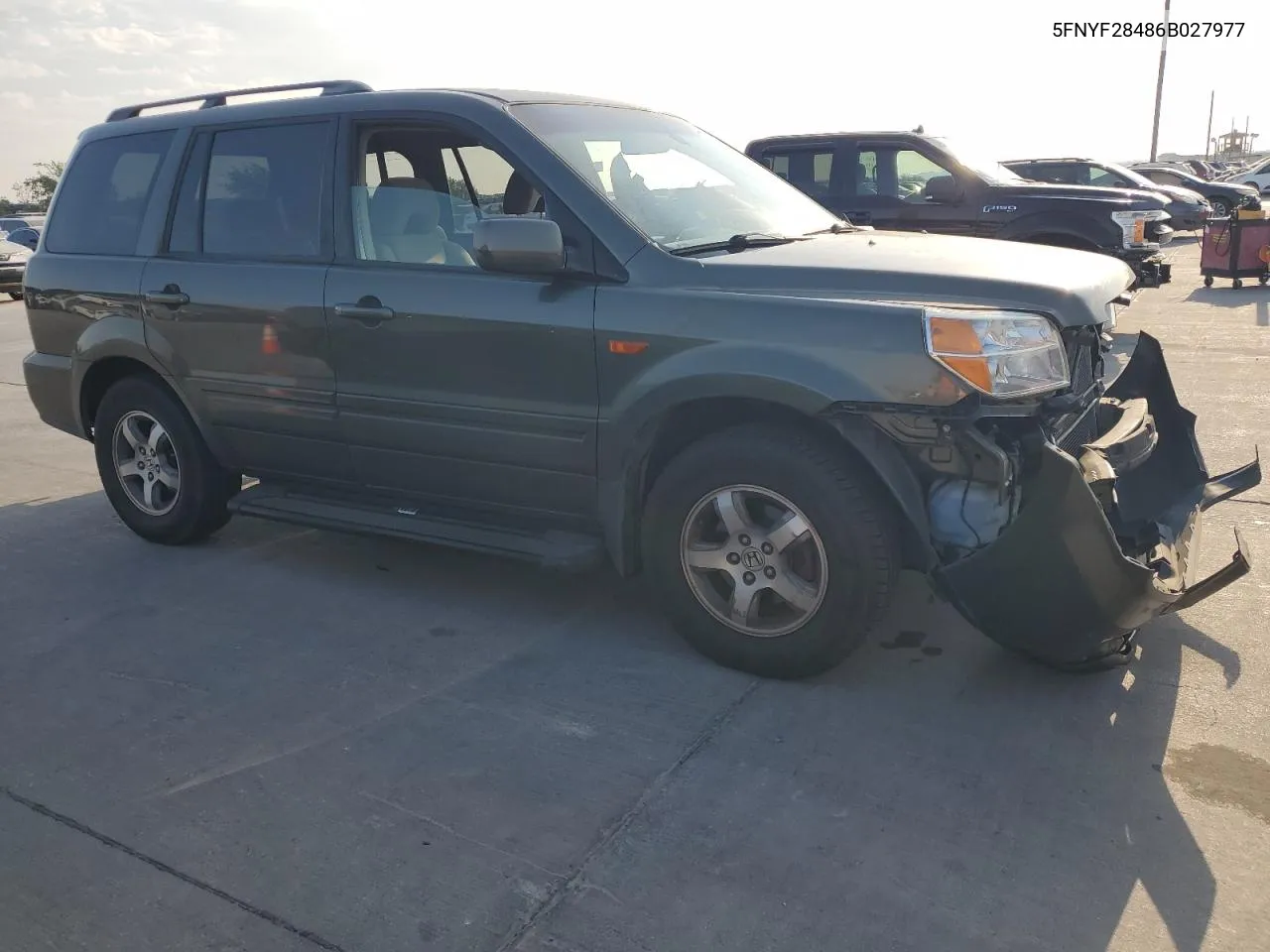 2006 Honda Pilot Ex VIN: 5FNYF28486B027977 Lot: 68308274