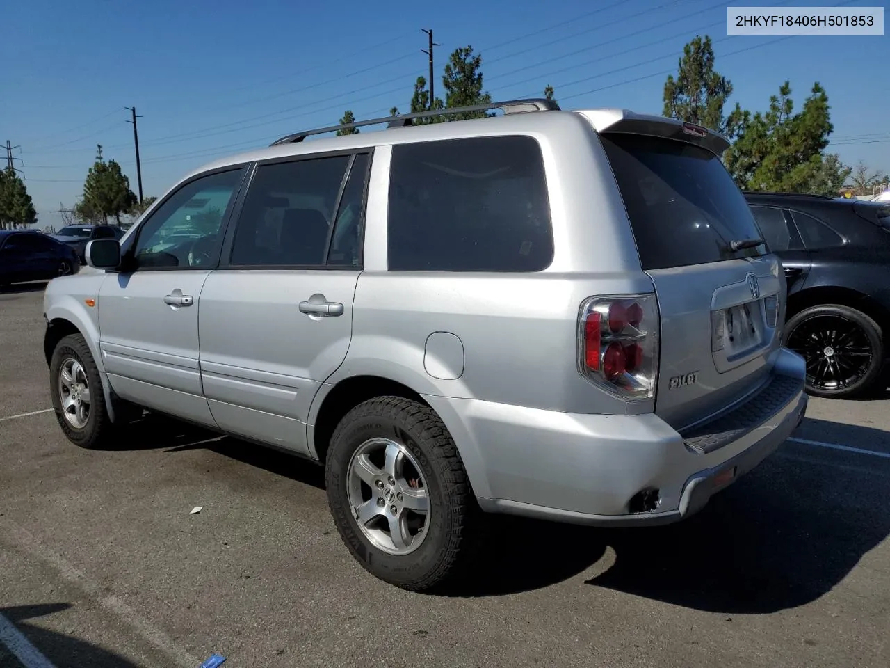 2006 Honda Pilot Ex VIN: 2HKYF18406H501853 Lot: 69061794