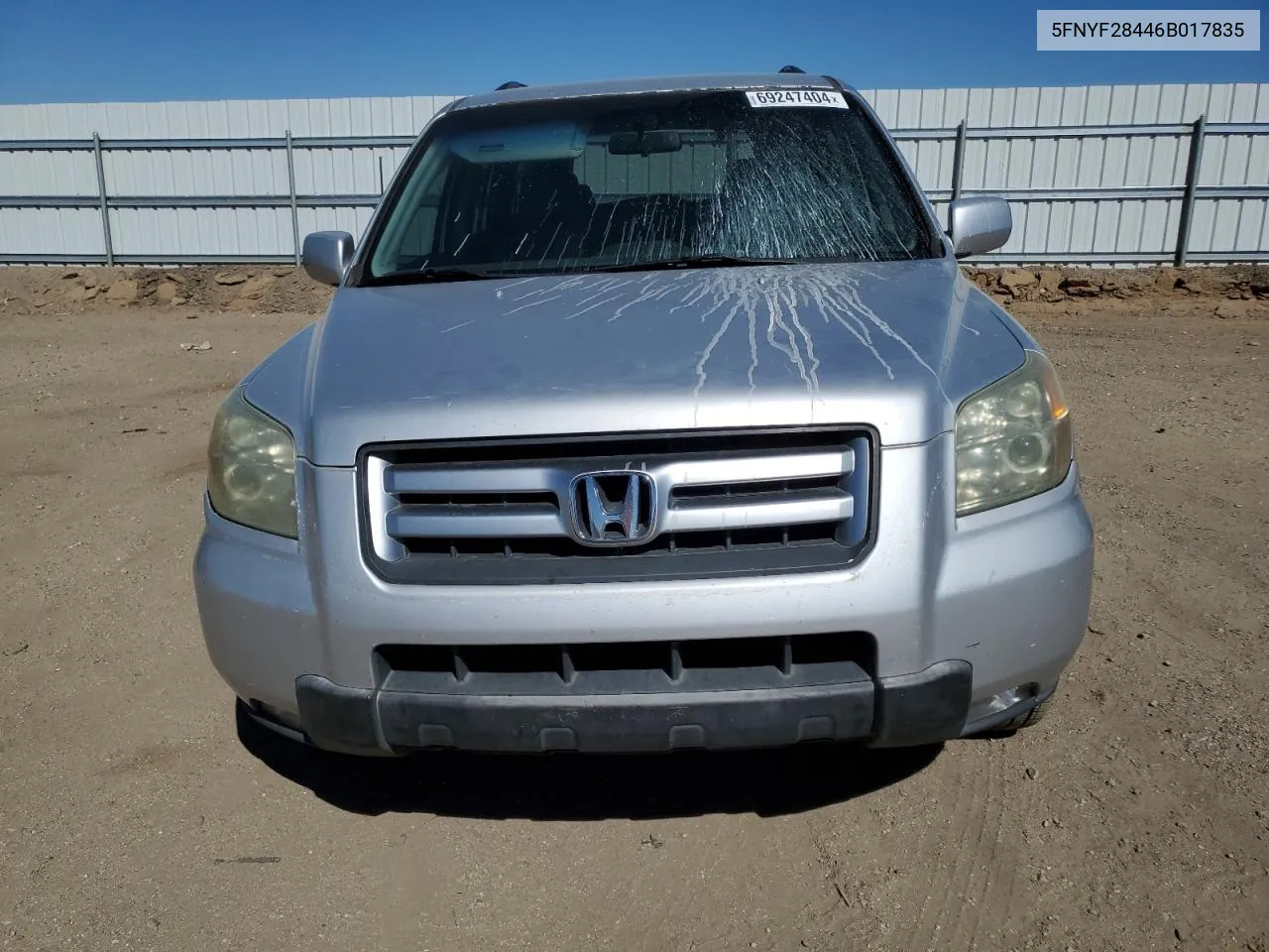 5FNYF28446B017835 2006 Honda Pilot Ex