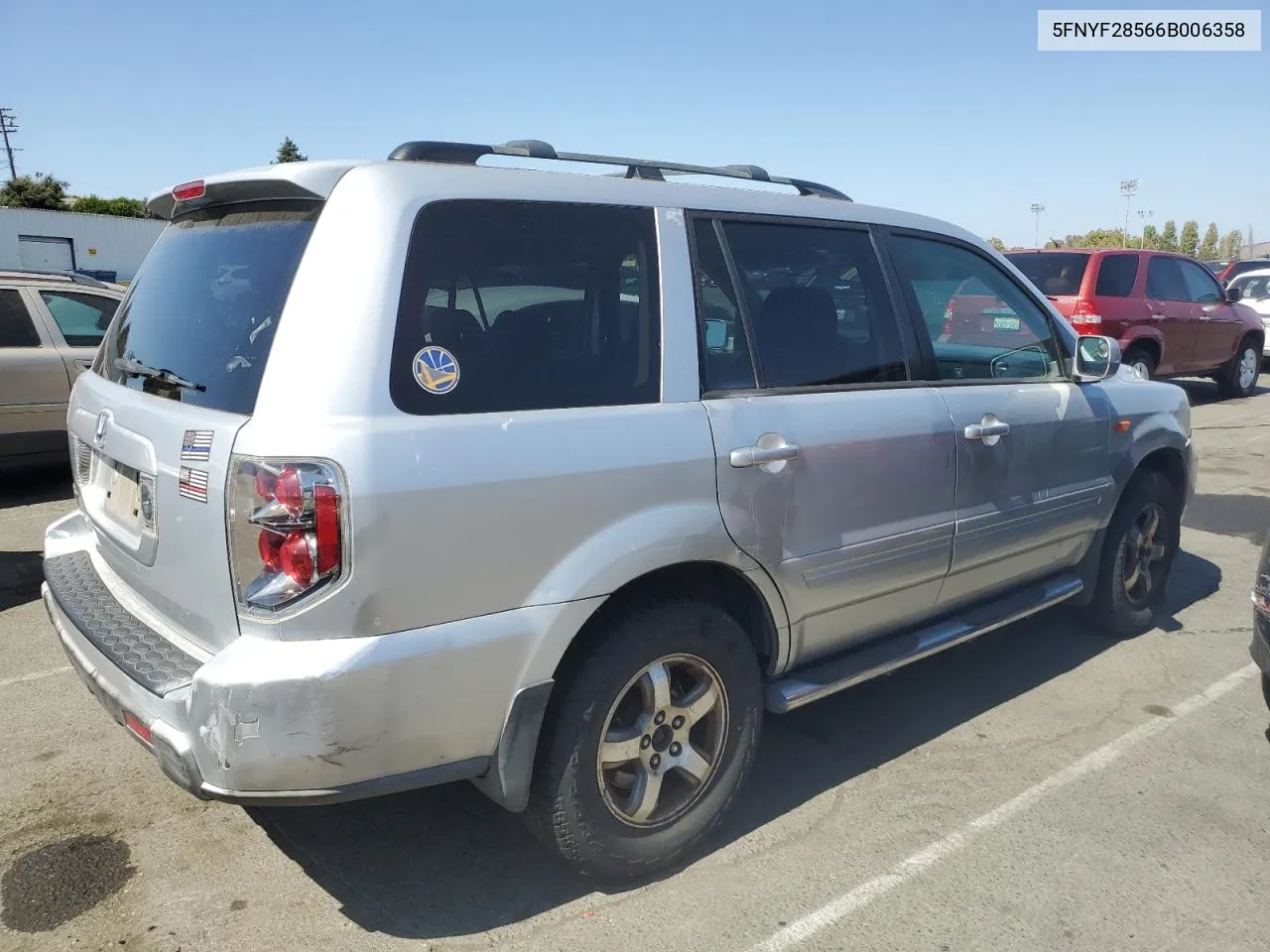 2006 Honda Pilot Ex VIN: 5FNYF28566B006358 Lot: 69631224