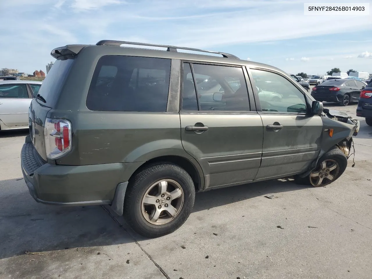 2006 Honda Pilot Ex VIN: 5FNYF28426B014903 Lot: 69789734