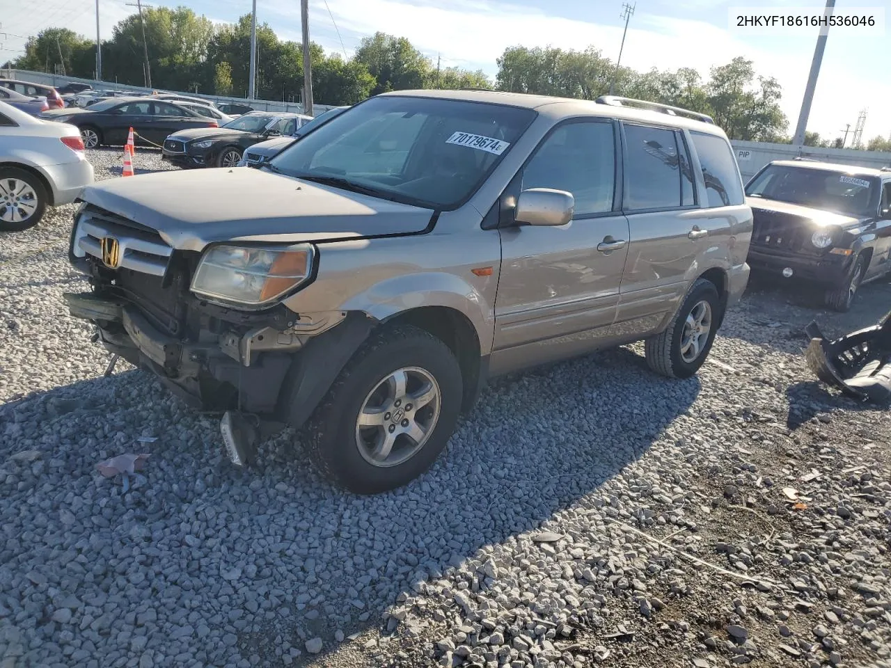 2HKYF18616H536046 2006 Honda Pilot Ex