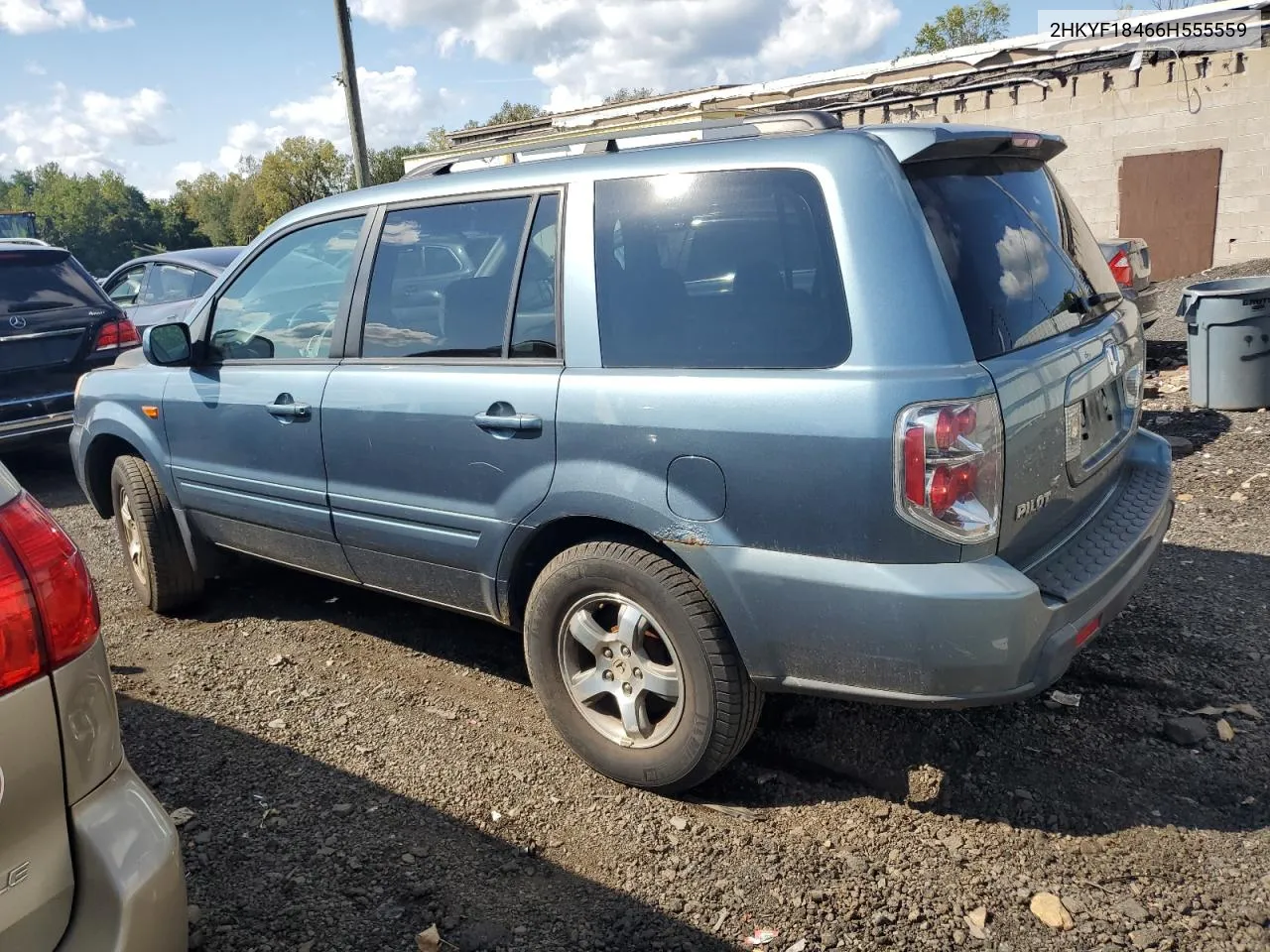 2006 Honda Pilot Ex VIN: 2HKYF18466H555559 Lot: 70666194