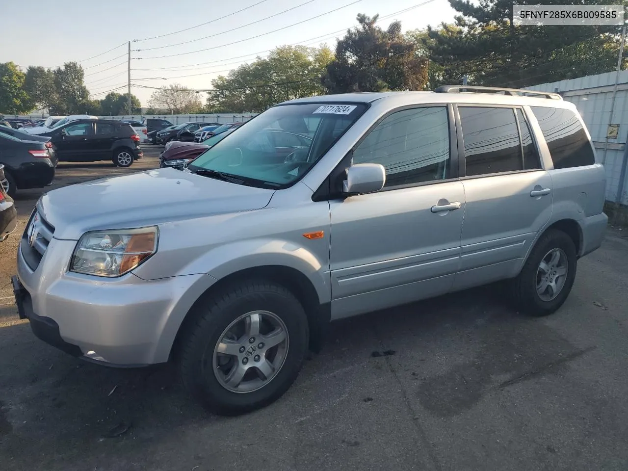 2006 Honda Pilot Ex VIN: 5FNYF285X6B009585 Lot: 70717624