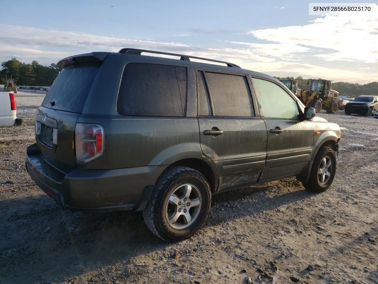 2006 Honda Pilot Ex VIN: 5FNYF28566B025170 Lot: 71411204