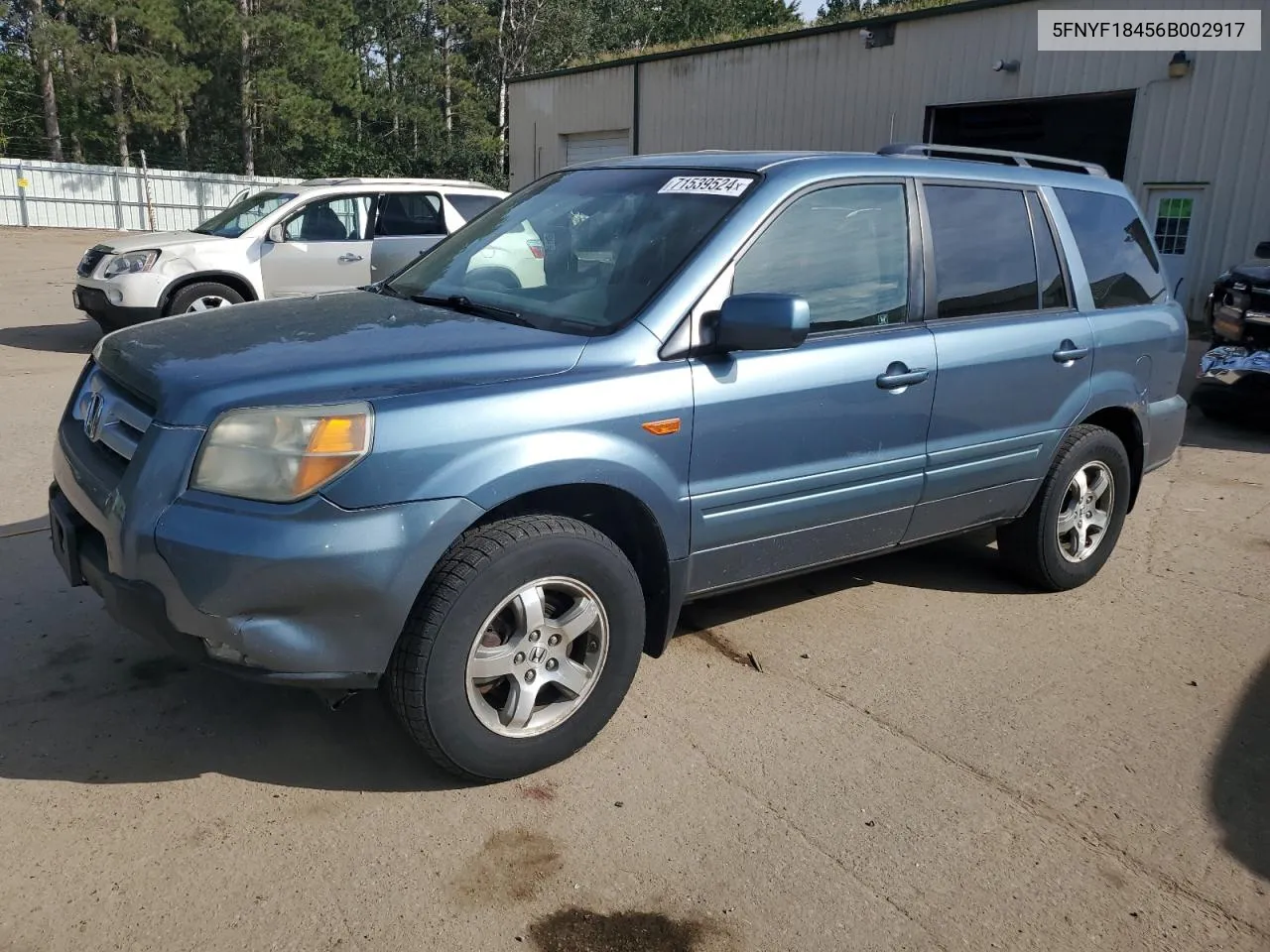 2006 Honda Pilot Ex VIN: 5FNYF18456B002917 Lot: 71539524