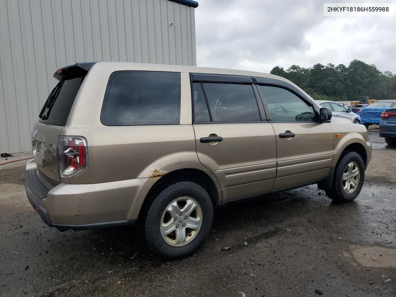 2006 Honda Pilot Lx VIN: 2HKYF18186H559988 Lot: 71614484