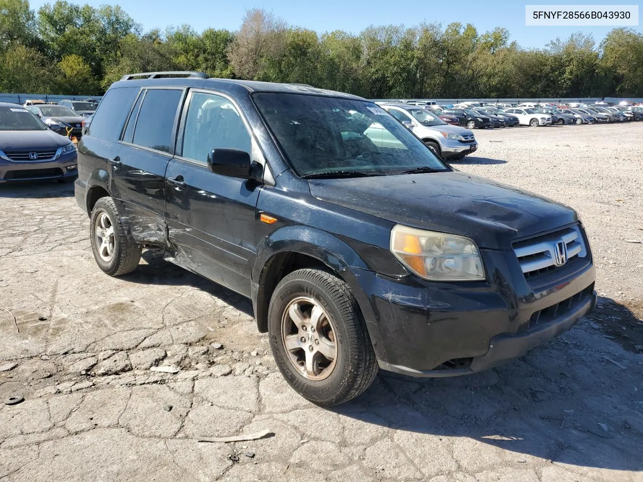 2006 Honda Pilot Ex VIN: 5FNYF28566B043930 Lot: 73454914