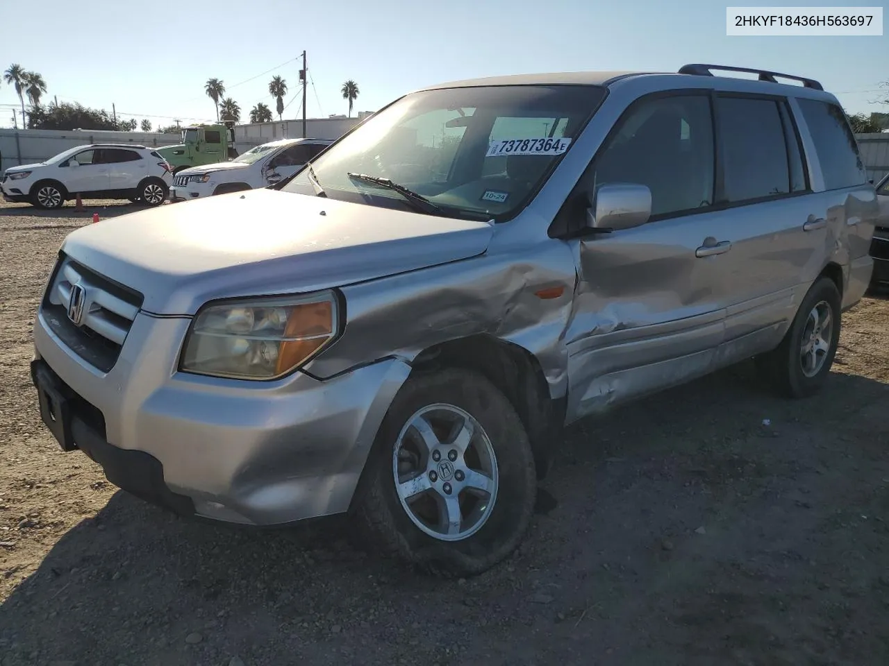 2HKYF18436H563697 2006 Honda Pilot Ex