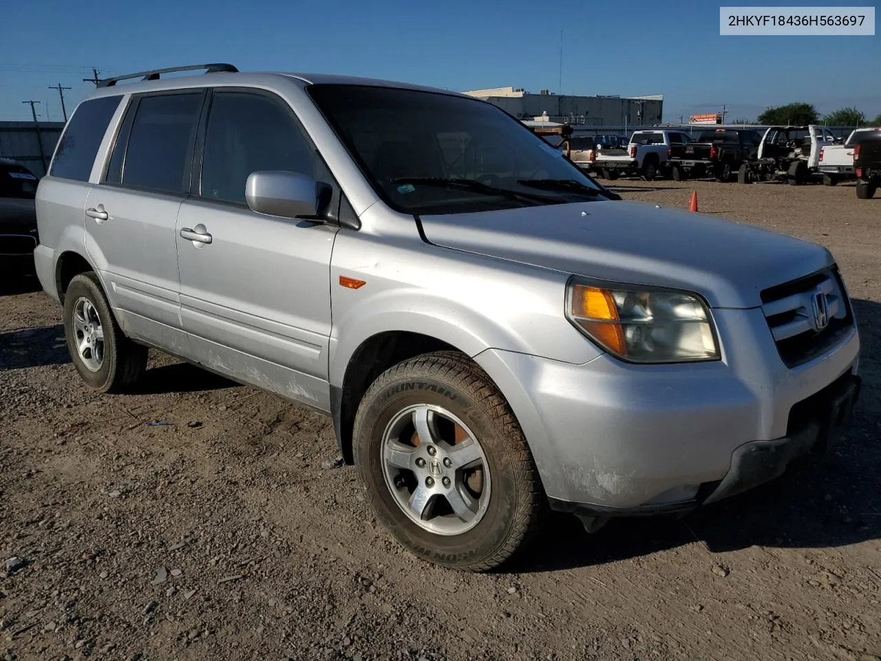 2006 Honda Pilot Ex VIN: 2HKYF18436H563697 Lot: 73787364