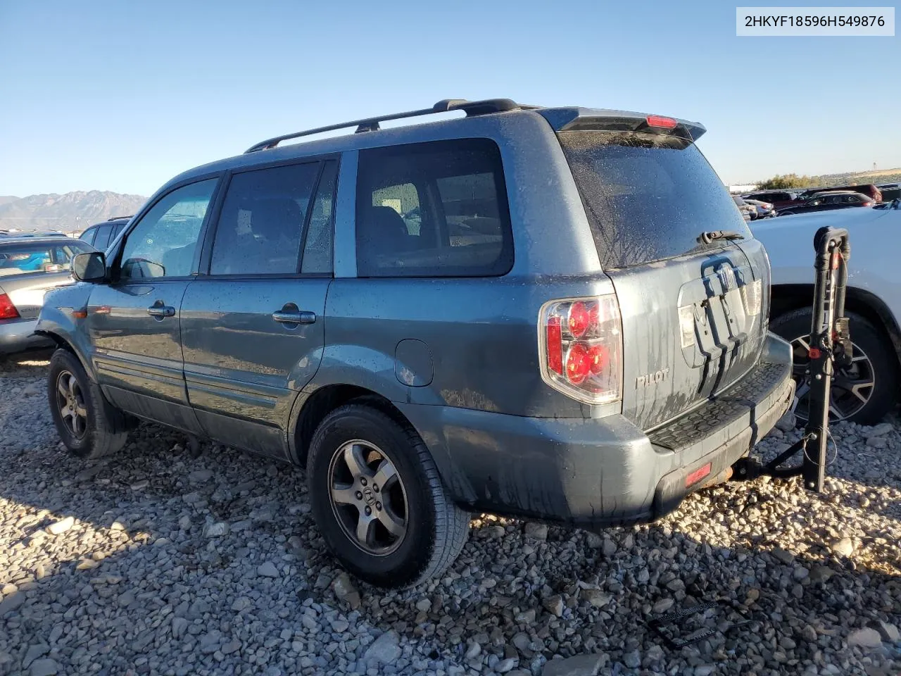 2006 Honda Pilot Ex VIN: 2HKYF18596H549876 Lot: 74231414