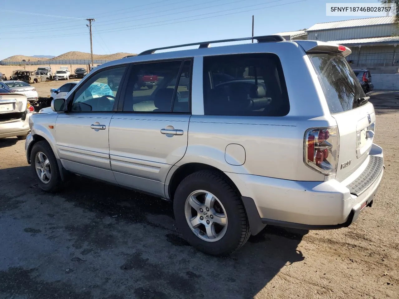 2006 Honda Pilot Ex VIN: 5FNYF18746B028757 Lot: 74484574