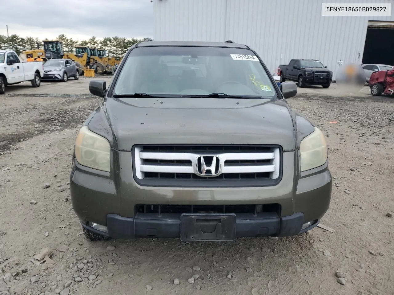 2006 Honda Pilot Ex VIN: 5FNYF18656B029827 Lot: 74515264